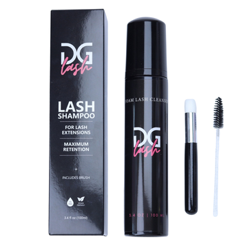 DG Lash Shampoo Limpiador de Pestañas y Extensiones Oil-Free con Brocha – 50ml