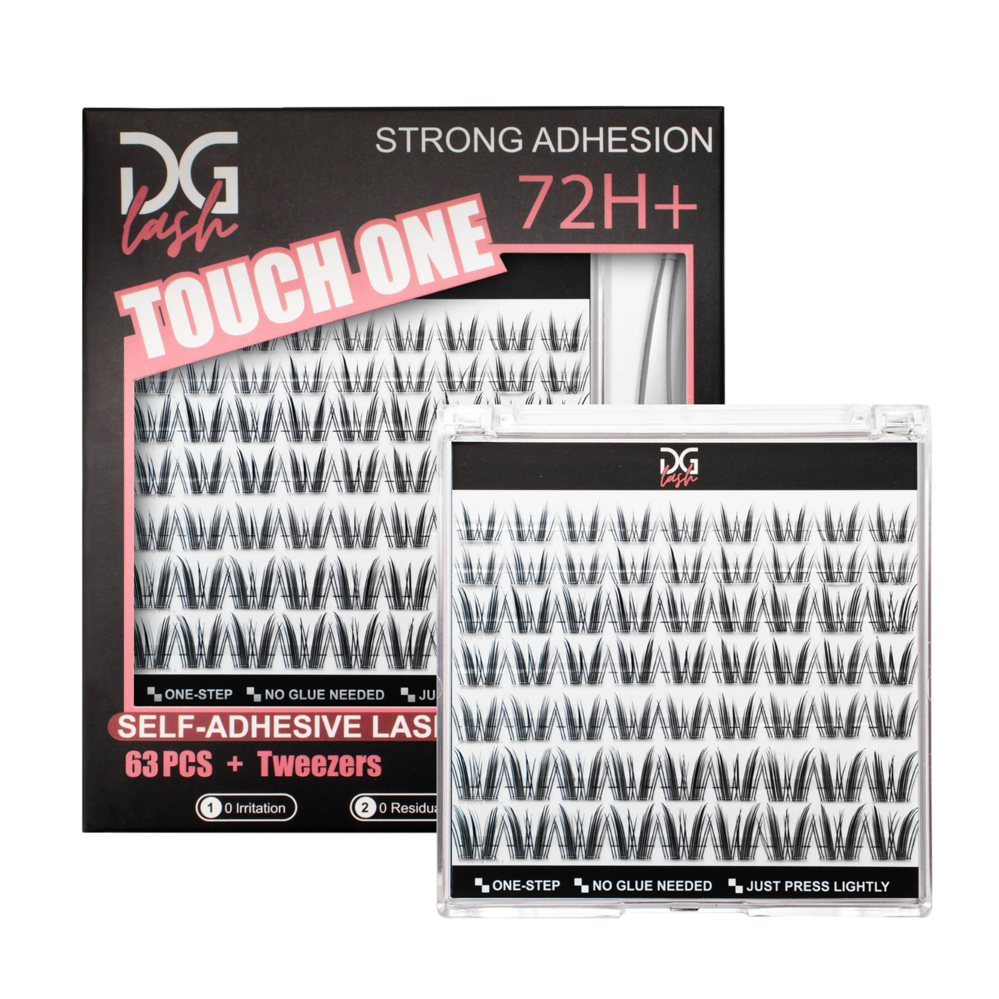Pestañas Postizas Autoadhesivas Touch One DG Lash – Aplicación Instantánea sin Pegamento