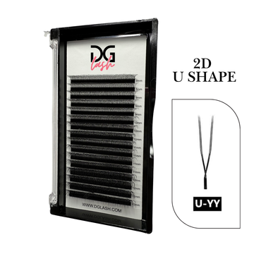 Extensiones de Pestañas U-YY 0.07mm DG Lash - Fibra Premium YY-U 0.07/CC/Mix
