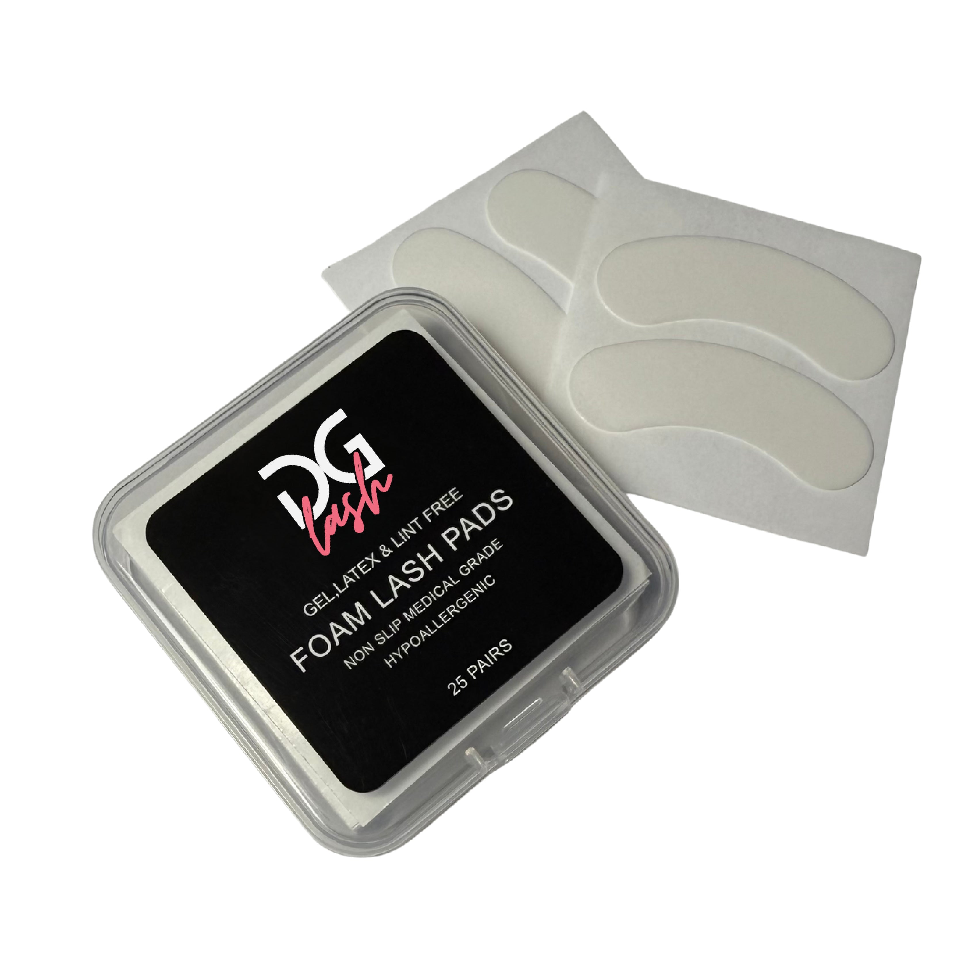 Parches Protectores de Espuma para Extensiones de Pestañas DG Lash – 25 Pares sin Látex