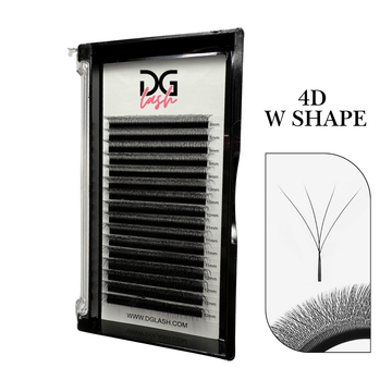 Extensiones de Pestañas W4 Tecnología 4 Puntas DG Lash – Fibra Premium 0.07mm Volumen Avanzado