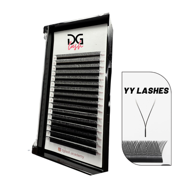 Extensiones de Pestañas YY Lash 0.07mm DG Lash – Fibra Premium Doble Punta Semi-Mate
