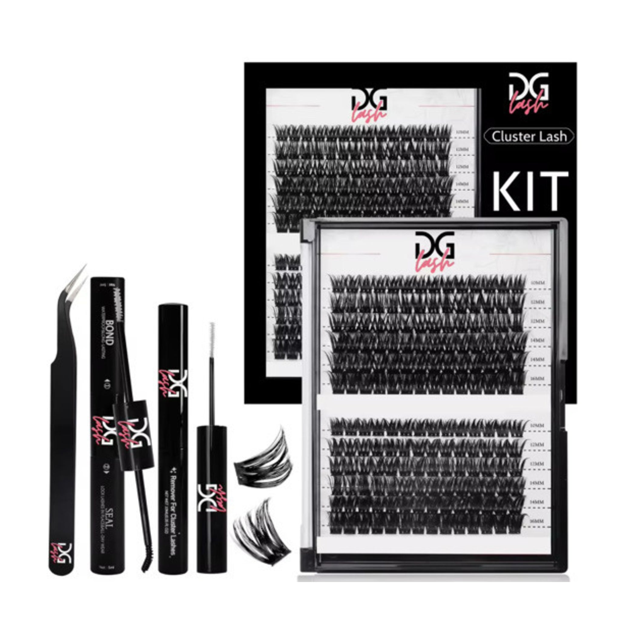 Kit de Extensiones de Pestañas DIY Lash DG Lash – Sistema Completo para Aplicación en Casa