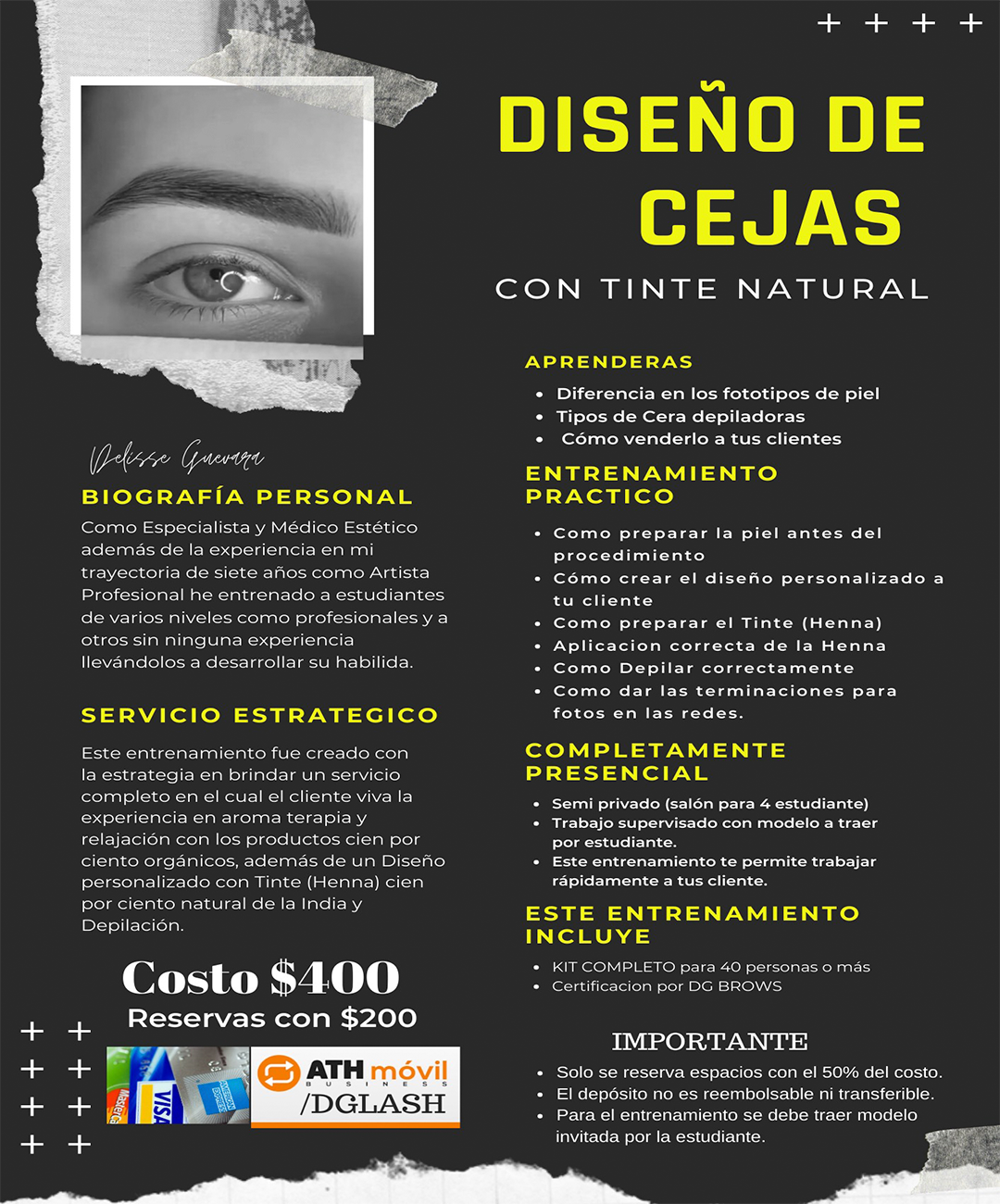 Curso Diseño de Cejas con Tinte